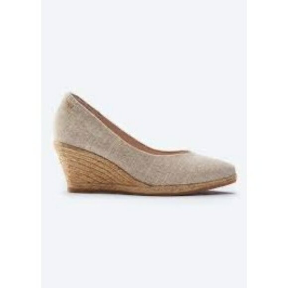 viscata | Shoes | New Viscata Roses Canvas U Cut Espadrille Wedges Size ...